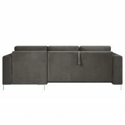 Fredriks Ecksofa Summer - Samt Vaia: Dunkelgrau - Longchair davorstehend rechts - Mit Schlaffunktion -WOHNZIMMERMÖBEL Verkäufe 1000279810 211217 13144000873 DETAILS P000000001000279810