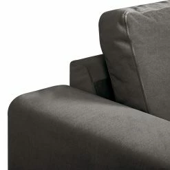 Fredriks Ecksofa Summer - Samt Vaia: Dunkelgrau - Longchair davorstehend rechts - Mit Schlaffunktion -WOHNZIMMERMÖBEL Verkäufe 1000279810 211217 13144000895 DETAILS P000000001000279810