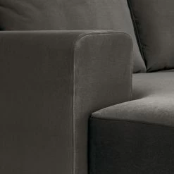 Fredriks Ecksofa Summer - Samt Vaia: Dunkelgrau - Longchair davorstehend rechts - Mit Schlaffunktion -WOHNZIMMERMÖBEL Verkäufe 1000279810 211217 13144000917 DETAILS P000000001000279810