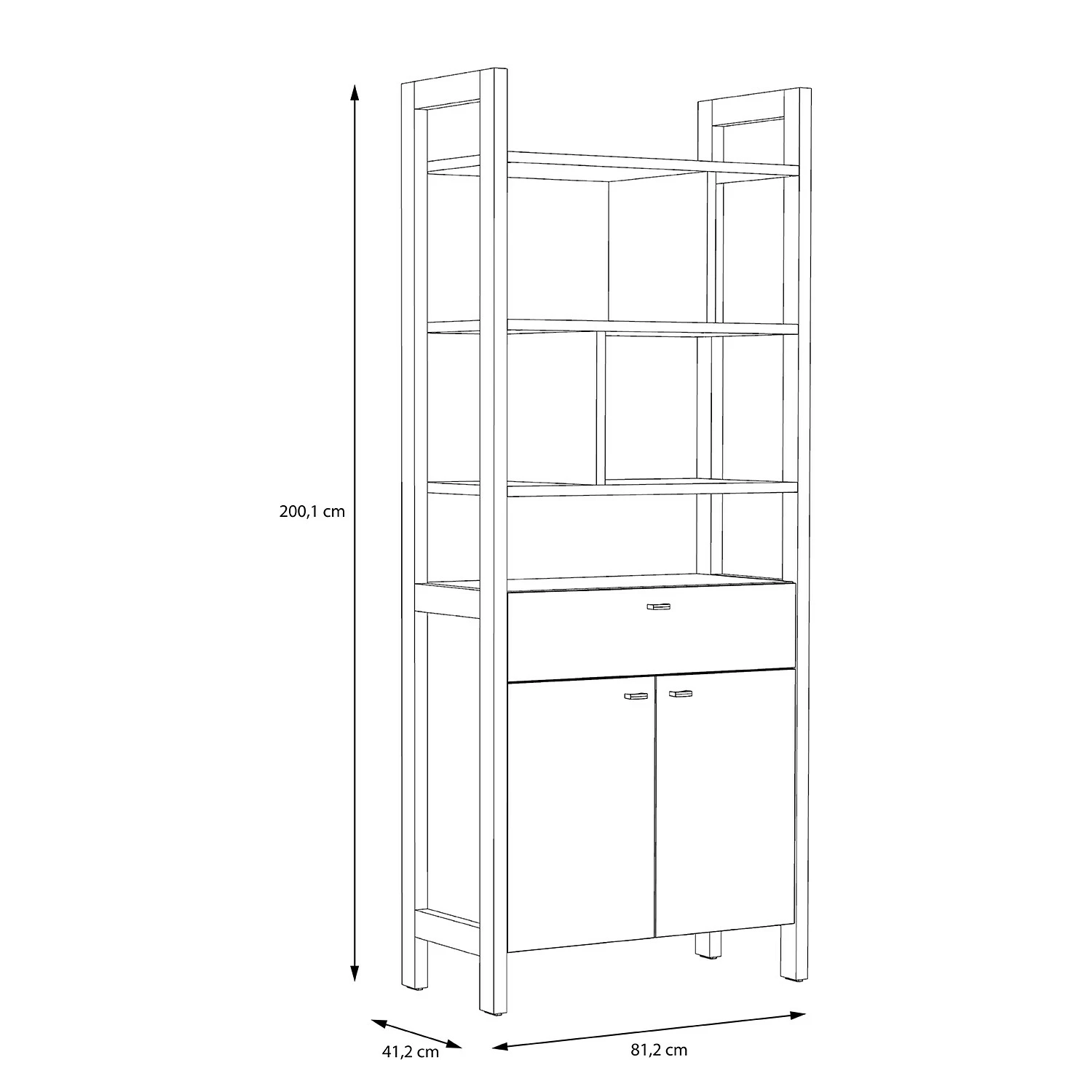 Norrwood Regal Holvik - Eiche Sonoma Dekor / Weiß 8 Norrwood Regal Holvik - Eiche Sonoma Dekor / Weiß – Bild 8