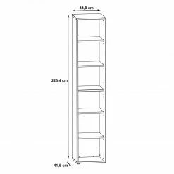 Fredriks Regal Kendrick III - Weiß / Grau -WOHNZIMMERMÖBEL Verkäufe 1000280680 210813 08154600165 SKETCH DETAILS P000000001000280680 sketch