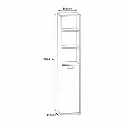 Fredriks Regal Kendrick II - Weiß / Grau -WOHNZIMMERMÖBEL Verkäufe 1000280686 210813 08154900223 SKETCH DETAILS P000000001000280686 sketch