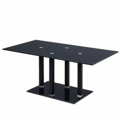 Loftscape Couchtisch Narva - Glas / Metall - Schwarz