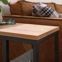 Ars manufacti Beistelltisch Montverde III - Eiche massiv / Metall - Eiche -WOHNZIMMERMÖBEL Verkäufe 1000281307 220126 06123800070 DETAILS P000000001000281307