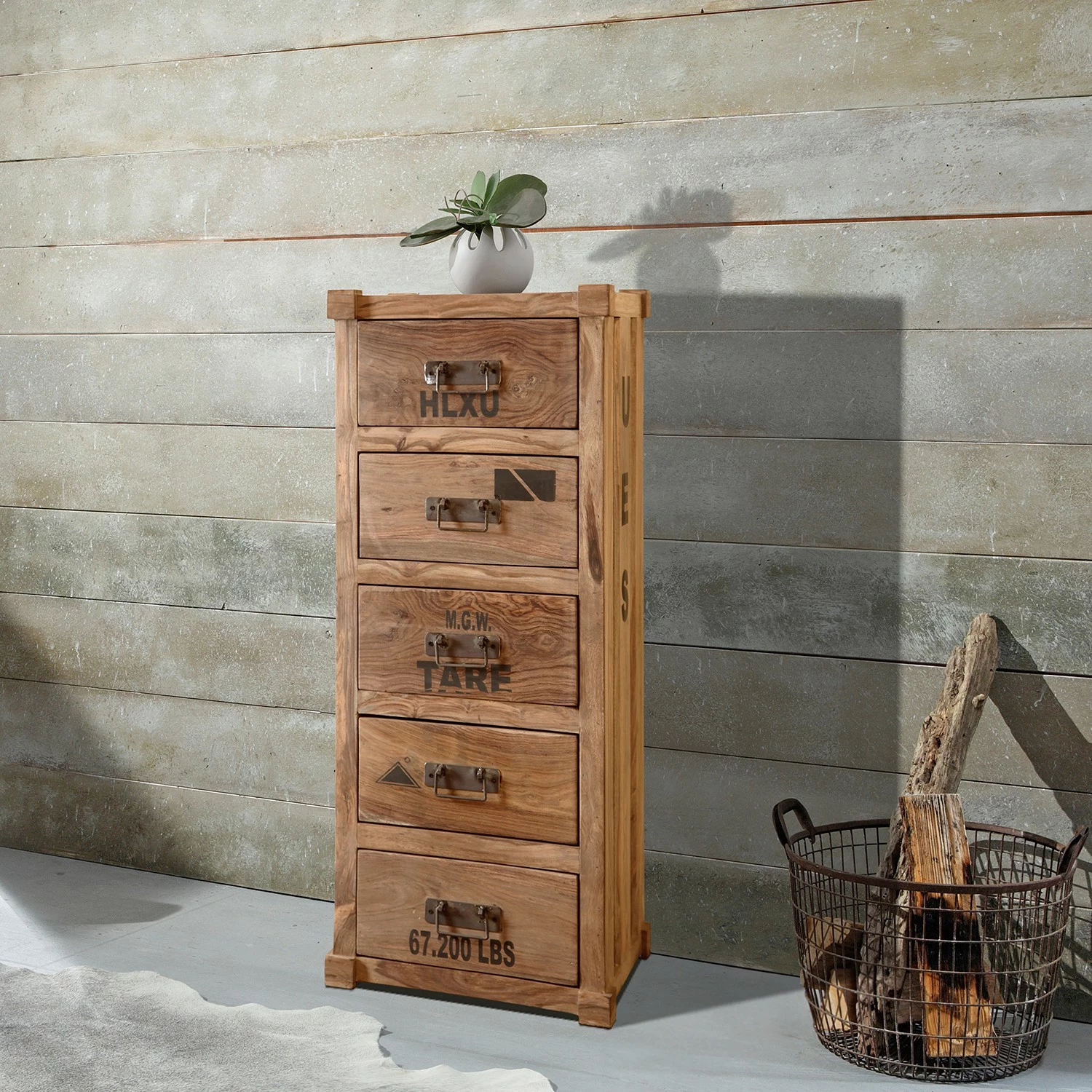 Wolf-Möbel Kommode Container III - Sheesham 2 Wolf-Möbel Kommode Container III - Sheesham – Bild 2