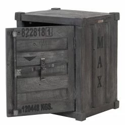 Wolf-Möbel Nachtkommode Container II - Akazie Grau -WOHNZIMMERMÖBEL Verkäufe 1000281789 220616 031 DETAILS P000000001000281789