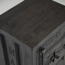 Wolf-Möbel Nachtkommode Container II - Akazie Grau -WOHNZIMMERMÖBEL Verkäufe 1000281789 220616 036 DETAILS P000000001000281789