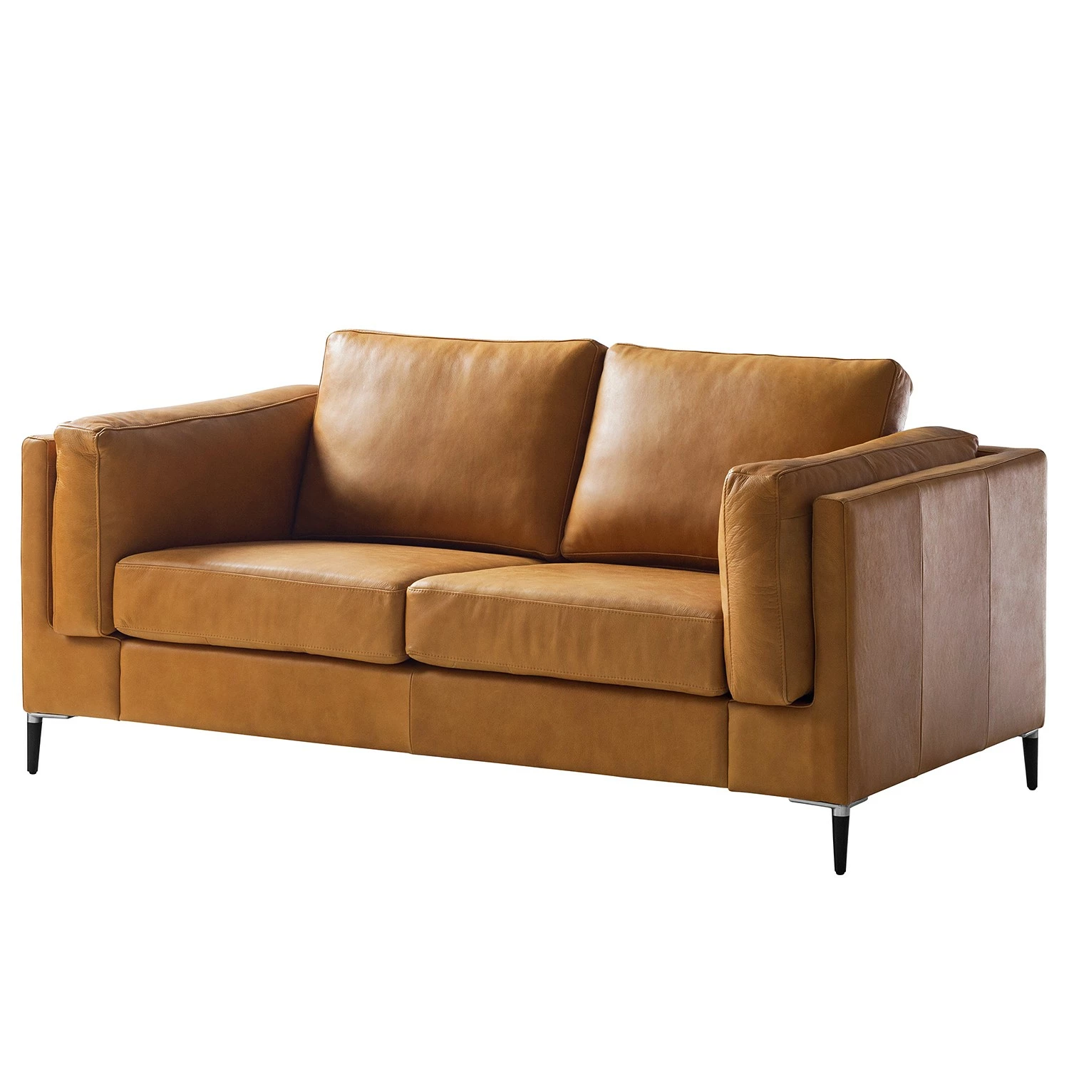 Studio Copenhagen 2-Sitzer Sofa COSO Classic+ - Echtleder Taru: Hellbraun - Schwarz 1 Studio Copenhagen 2-Sitzer Sofa COSO Classic+ - Echtleder Taru: Hellbraun - Schwarz