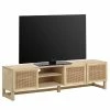Loftscape TV-Lowboard Risley - Mindi massiv / Rattan