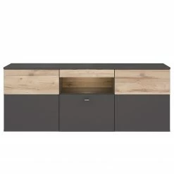 Loftscape TV-Lowboard Corey - Inkl. Beleuchtung - Eiche Dekor / Grau - Breite: 150 cm -WOHNZIMMERMÖBEL Verkäufe 1000282736 211109 144347000039 DETAILS P000000001000282736