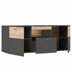 Loftscape TV-Lowboard Corey - Inkl. Beleuchtung - Eiche Dekor / Grau - Breite: 150 cm -WOHNZIMMERMÖBEL Verkäufe 1000282736 211109 14434700057 DETAILS P000000001000282736