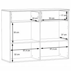 Loftscape Kommode Corey - Eiche Dekor / Grau -WOHNZIMMERMÖBEL Verkäufe 1000282737 211109 144348000525 SKETCH DETAILS P000000001000282737 sketch