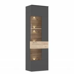 Loftscape Standvitrine Corey - Inkl. Beleuchtung - Eiche Dekor / Grau - Türanschlag rechts 8 Loftscape Standvitrine Corey - Inkl. Beleuchtung - Eiche Dekor / Grau - Türanschlag rechts -WOHNZIMMERMÖBEL Verkäufe 1000282738 211109 14434800062 DETAILS P000000001000282738