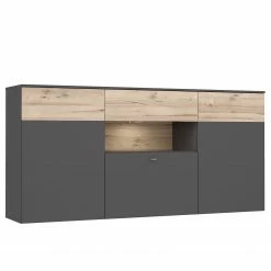 Loftscape Sideboard Corey - Inkl. Beleuchtung - Eiche Dekor / Grau -WOHNZIMMERMÖBEL Verkäufe 1000282740 211109 14435000077 DETAILS P000000001000282740