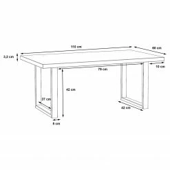 Loftscape Couchtisch Roscoe - Eiche Artisan Dekor / Schwarz -WOHNZIMMERMÖBEL Verkäufe 1000282758 211124 133514000531 SKETCH DETAILS P000000001000282758 sketch