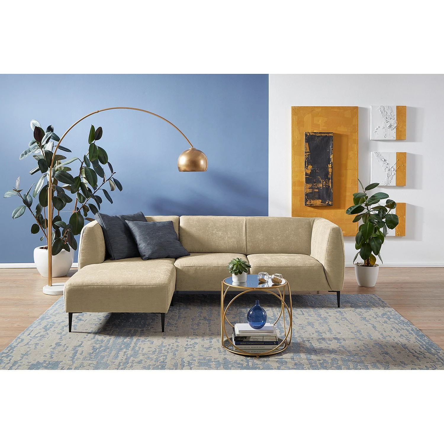 Ponsel Polstermöbel Ecksofa Colon - Flachgewebe Hada: Beige - Longchair davorstehend links 2 Ponsel Polstermöbel Ecksofa Colon - Flachgewebe Hada: Beige - Longchair davorstehend links – Bild 2