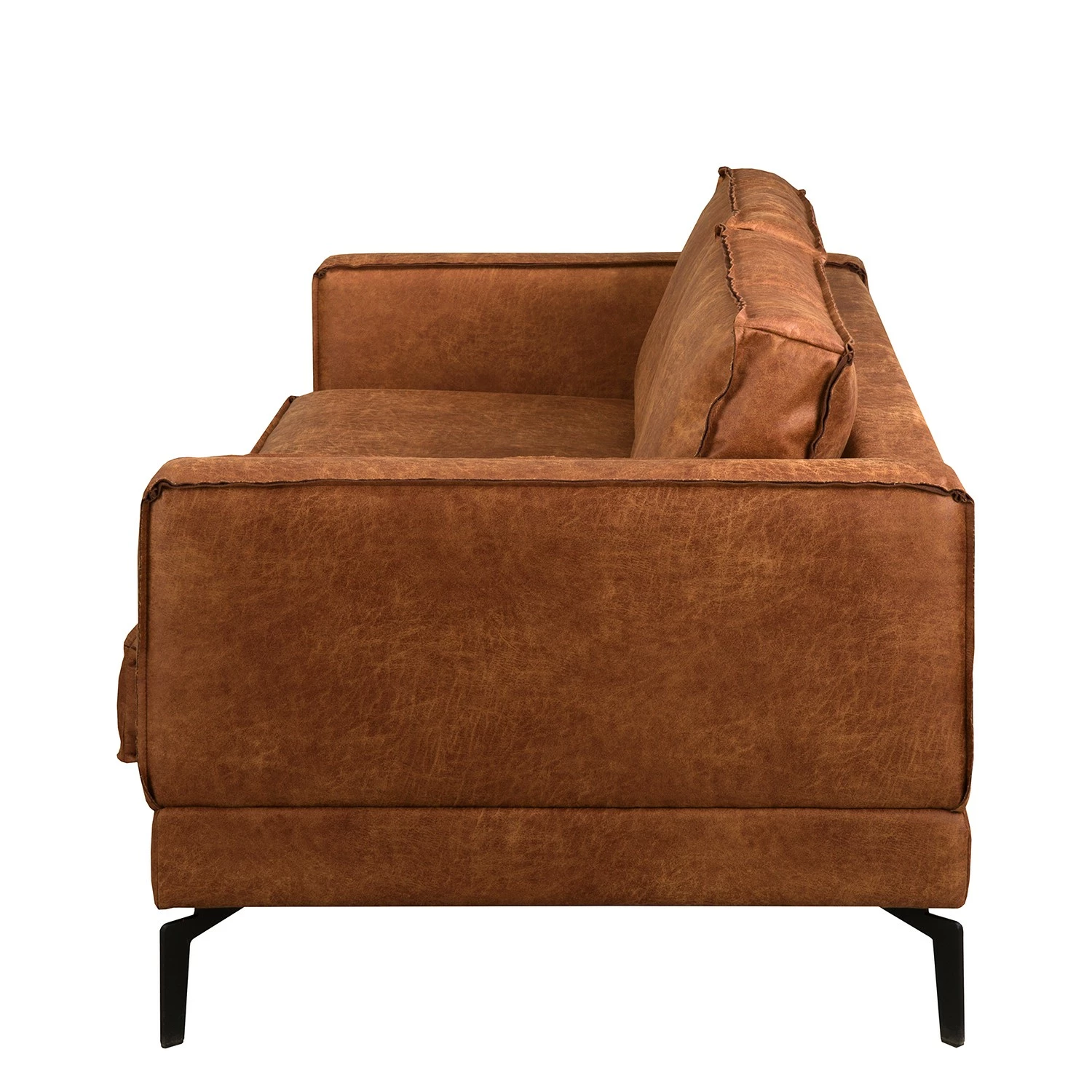 Ars manufacti Sofa Hanks (3-Sitzer) - Antiklederlook - Microfaser Yaka: Cognac 2 Ars manufacti Sofa Hanks (3-Sitzer) - Antiklederlook - Microfaser Yaka: Cognac – Bild 2