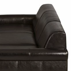 Ars manufacti Ecksofa José - Echtleder / Kunstleder - Kunstleder Babet: Schwarz - Longchair davorstehend rechts -WOHNZIMMERMÖBEL Verkäufe 1000283541 210817 15273600829 DETAILS P000000001000283541
