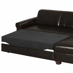 Ars manufacti Ecksofa José - Echtleder / Kunstleder - Kunstleder Babet: Schwarz - Longchair davorstehend rechts -WOHNZIMMERMÖBEL Verkäufe 1000283541 210817 15273600831 DETAILS P000000001000283541