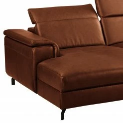 Ars manufacti Ecksofa Lagor - Echtleder - Echtleder Padme: Cognac - Longchair davorstehend links - Relaxfunktion -WOHNZIMMERMÖBEL Verkäufe 1000283568 210817 15271700567 DETAILS P000000001000283568
