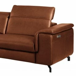 Ars manufacti Ecksofa Lagor - Echtleder - Echtleder Padme: Cognac - Longchair davorstehend links - Relaxfunktion -WOHNZIMMERMÖBEL Verkäufe 1000283568 210817 15271700571 DETAILS P000000001000283568