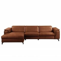 Ars manufacti Ecksofa Lagor - Echtleder - Echtleder Padme: Cognac - Longchair davorstehend links - Relaxfunktion -WOHNZIMMERMÖBEL Verkäufe 1000283568 210817 15271700573 DETAILS P000000001000283568