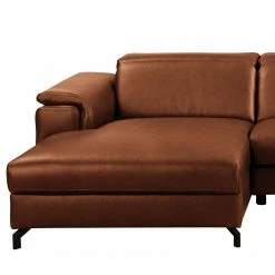 Ars manufacti Ecksofa Lagor - Echtleder - Echtleder Padme: Cognac - Longchair davorstehend links - Relaxfunktion -WOHNZIMMERMÖBEL Verkäufe 1000283568 210817 15271900594 DETAILS P000000001000283568