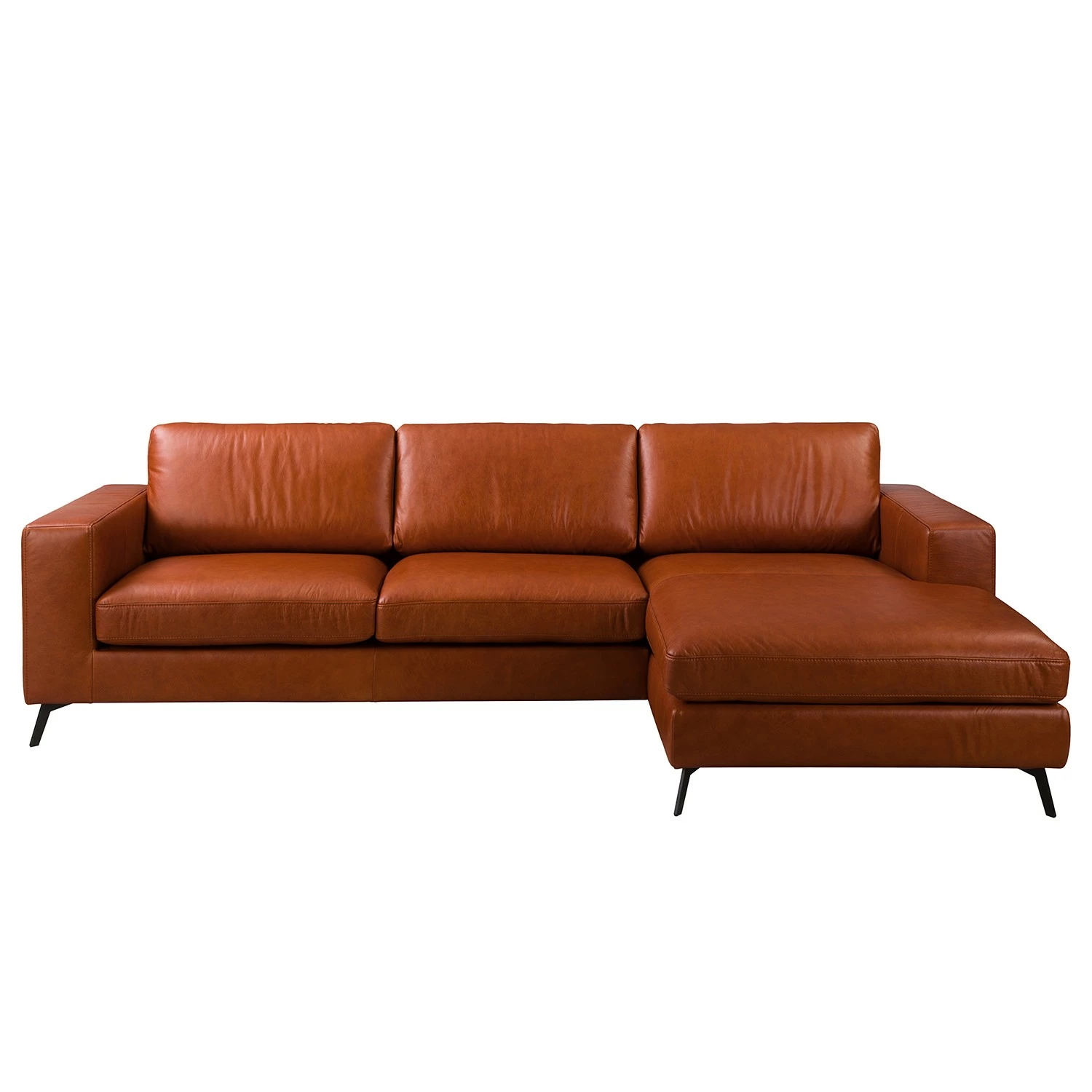 Ars manufacti Ecksofa Neuss - Echtleder - Echtleder Cerys: Cognac - Longchair davorstehend rechts 3 Ars manufacti Ecksofa Neuss - Echtleder - Echtleder Cerys: Cognac - Longchair davorstehend rechts – Bild 3