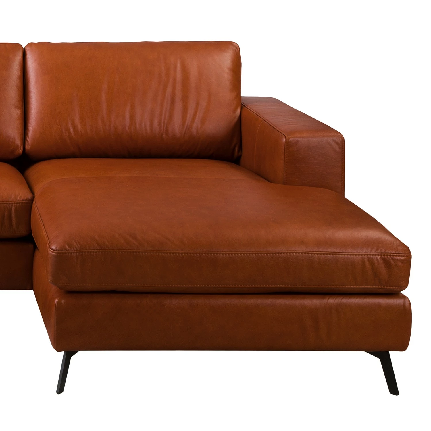 Ars manufacti Ecksofa Neuss - Echtleder - Echtleder Cerys: Cognac - Longchair davorstehend rechts 8 Ars manufacti Ecksofa Neuss - Echtleder - Echtleder Cerys: Cognac - Longchair davorstehend rechts – Bild 8