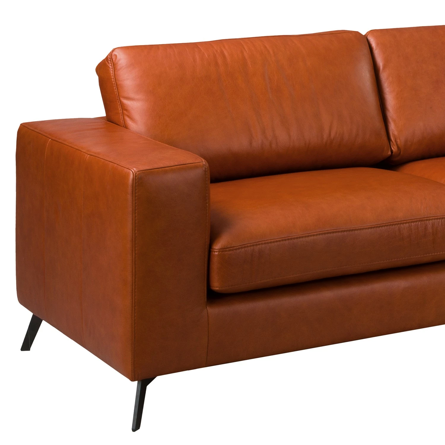Ars manufacti Ecksofa Neuss - Echtleder - Echtleder Cerys: Cognac - Longchair davorstehend rechts 11 Ars manufacti Ecksofa Neuss - Echtleder - Echtleder Cerys: Cognac - Longchair davorstehend rechts – Bild 11