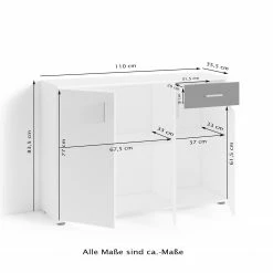 Fredriks Kommode Chippewa II - Weiß / Eiche Dekor 9 Fredriks Kommode Chippewa II - Weiß / Eiche Dekor -WOHNZIMMERMÖBEL Verkäufe 1000283878 210805 14244800403 SKETCH DETAILS P000000001000283878 sketch