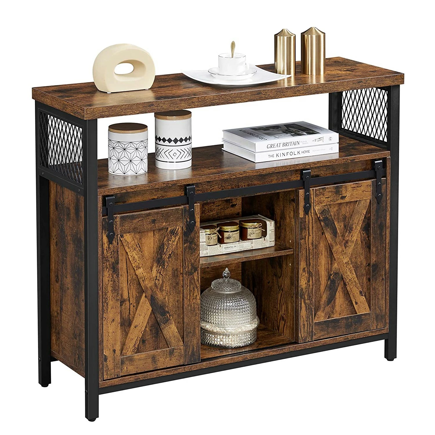 Red Living Kommode Hazlet II - Braun / Schwarz 5 Red Living Kommode Hazlet II - Braun / Schwarz – Bild 5