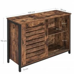 Red Living Kommode Condover VII - Braun / Schwarz -WOHNZIMMERMÖBEL Verkäufe 1000283943 210813 06354100076 SKETCH DETAILS P000000001000283943 sketch