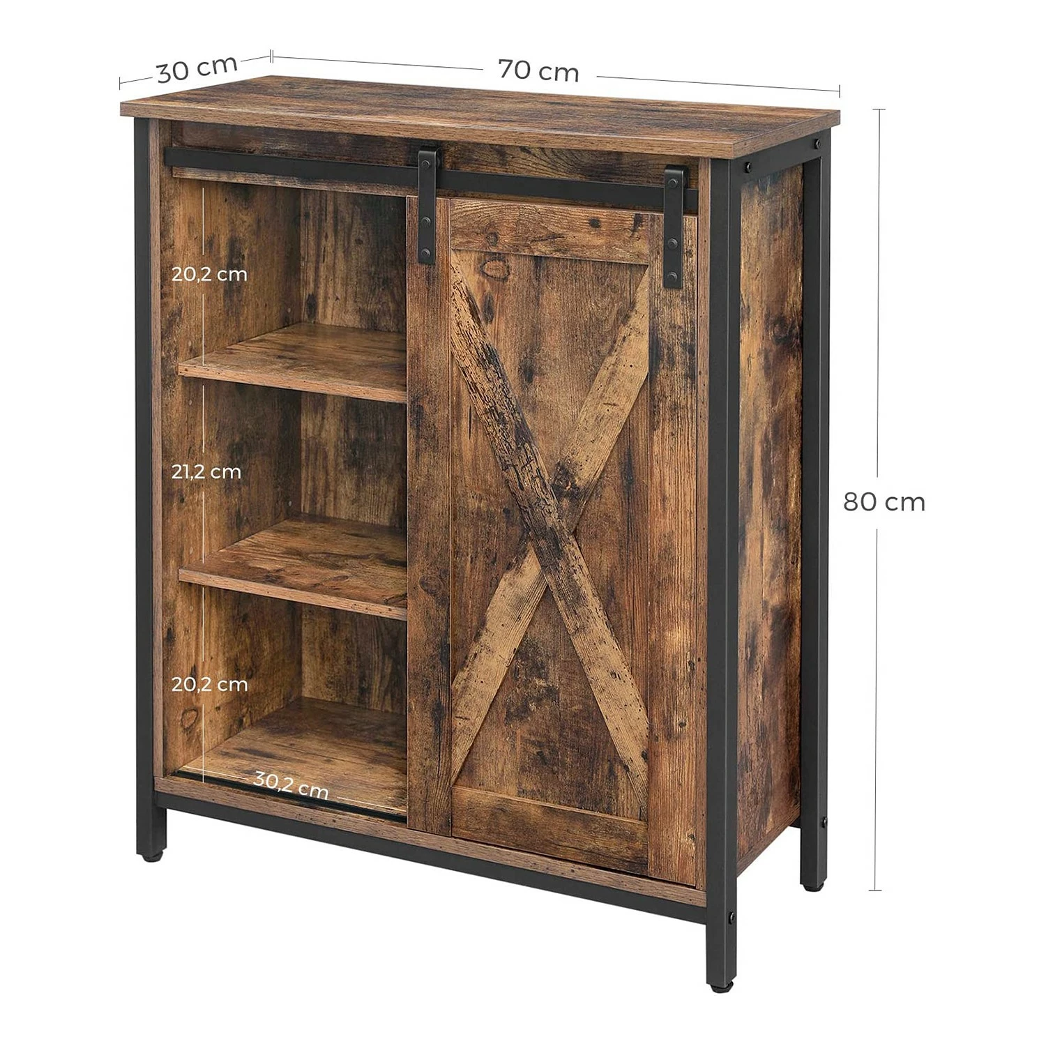 Red Living Kommode Hazlet III - Braun / Schwarz 7 Red Living Kommode Hazlet III - Braun / Schwarz – Bild 7