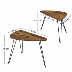 Red Living Couchtisch Surville (2-teilig) - Braun / Schwarz -WOHNZIMMERMÖBEL Verkäufe 1000283950 210813 06354300105 SKETCH DETAILS P000000001000283950 sketch