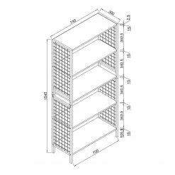 Red Living Regal Welford - Braun / Schwarz 15 Red Living Regal Welford - Braun / Schwarz -WOHNZIMMERMÖBEL Verkäufe 1000283952 220401 500 SKETCH DETAILS P000000001000283952 sketch