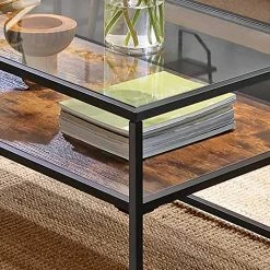 Red Living Couchtisch Cotton Hill - Glas / Metall - Braun / Schwarz -WOHNZIMMERMÖBEL Verkäufe 1000283959 210813 06355000173 DETAILS P000000001000283959