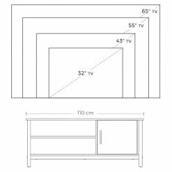 Red Living TV-Lowboard Brillac - Braun / Schwarz -WOHNZIMMERMÖBEL Verkäufe 1000283981 210810 15023900159 SKETCH DETAILS P000000001000283981 sketch