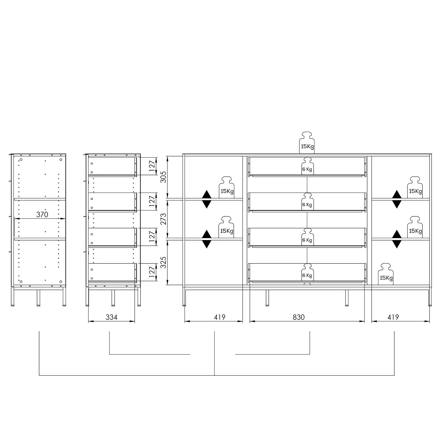 Maja Möbel Sideboard Trend - Glas - Hochglanz Weiß / Chrom 7 Maja Möbel Sideboard Trend - Glas - Hochglanz Weiß / Chrom – Bild 7