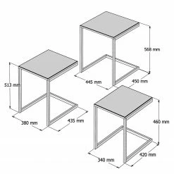 Red Living Beistelltisch Elyrie (3er-Set) - Kiefer massiv / Metall - Kiefer / Schwarz 9 Red Living Beistelltisch Elyrie (3er-Set) - Kiefer massiv / Metall - Kiefer / Schwarz -WOHNZIMMERMÖBEL Verkäufe 1000284309 210809 06081500017 SKETCH DETAILS P000000001000284309 sketch