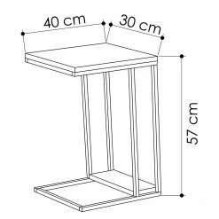Loftscape Beistelltisch Bobbio - Metall - Schwarz / Grau -WOHNZIMMERMÖBEL Verkäufe 1000284345 210809 06083400102 SKETCH DETAILS P000000001000284345 sketch
