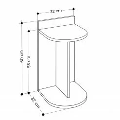 Loftscape Beistelltisch Dollon - Taupe -WOHNZIMMERMÖBEL Verkäufe 1000284362 210809 06091000150 SKETCH DETAILS P000000001000284362 sketch