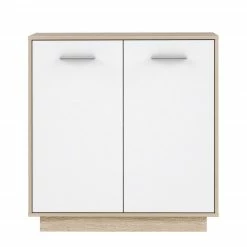 Loftscape Kommode Aracala - Weiß / Eiche Sonoma Dekor -WOHNZIMMERMÖBEL Verkäufe 1000285707 210813 14500300020 DETAILS P000000001000285707