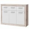 Loftscape Kommode Ballito - Weiß / Sandeiche Dekor - Breite: 118 cm