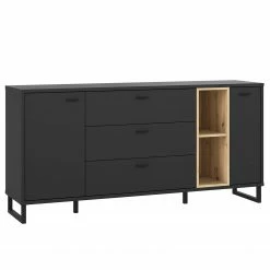 Loftscape Sideboard Mazzo - Schwarz / Eiche Artisan Dekor -WOHNZIMMERMÖBEL Verkäufe 1000285799 210819 12212500042 DETAILS P000000001000285799