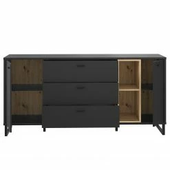 Loftscape Sideboard Mazzo - Schwarz / Eiche Artisan Dekor -WOHNZIMMERMÖBEL Verkäufe 1000285799 210819 12212500045 DETAILS P000000001000285799