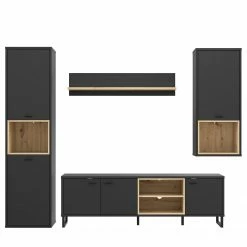 Loftscape Wohnwand Mazzo (4-teilig) - Schwarz / Eiche Artisan Dekor 16 Loftscape Wohnwand Mazzo (4-teilig) - Schwarz / Eiche Artisan Dekor -WOHNZIMMERMÖBEL Verkäufe 1000285804 210819 12212500082 DETAILS P000000001000285804