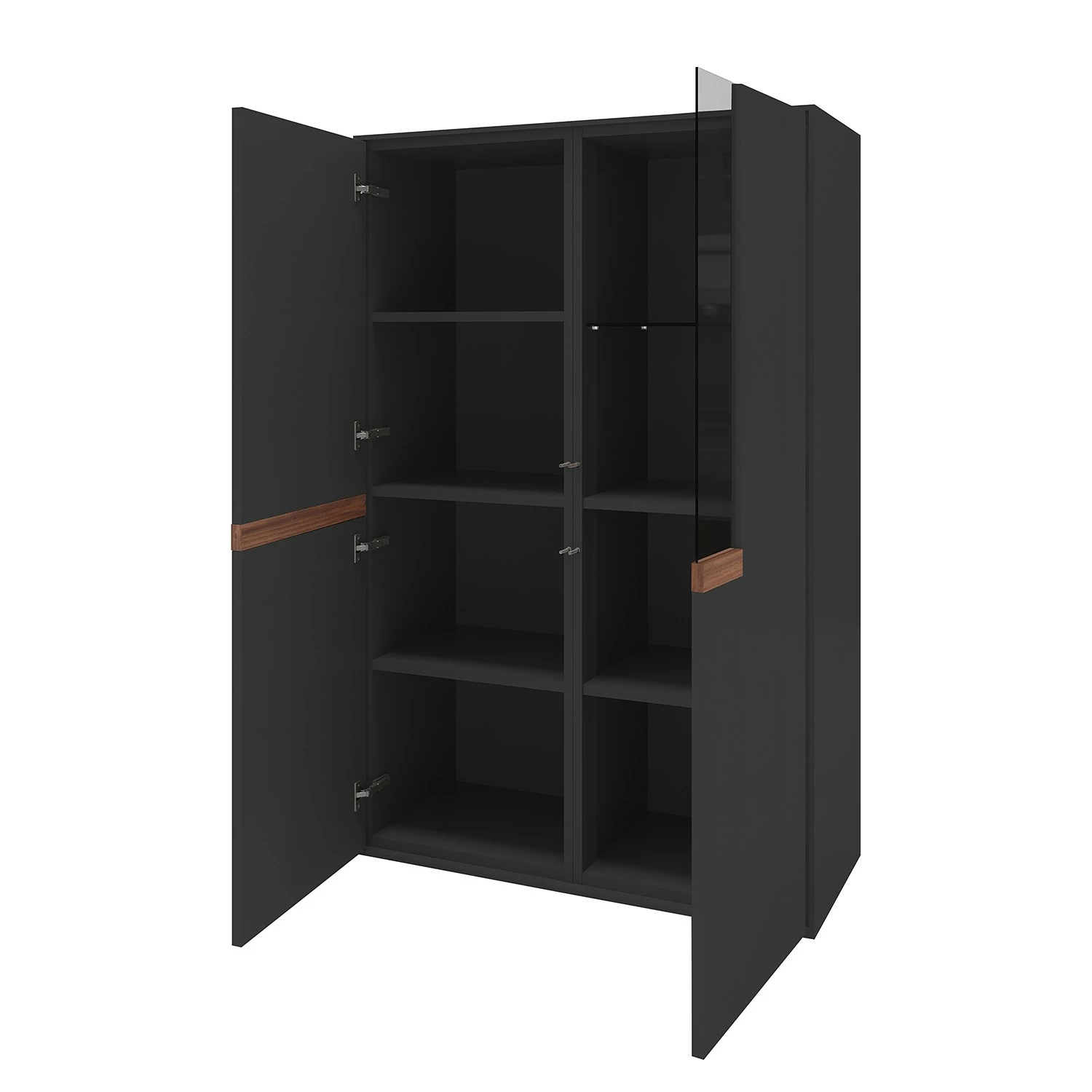 GWINNER Highboard Calea II - Matt Anthrazit / Nussbaum - Ohne Beleuchtung 2 GWINNER Highboard Calea II - Matt Anthrazit / Nussbaum - Ohne Beleuchtung – Bild 2