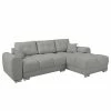 Loftscape Ecksofa Alport - Microfaser - Microfaser Enza: Grau - Longchair beidseitig montierbar