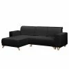 Norrwood Ecksofa Coulter - Microfaser Cadis: Schwarz